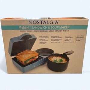 Nostalgia MyMini Blue Sandwich & Soup Maker